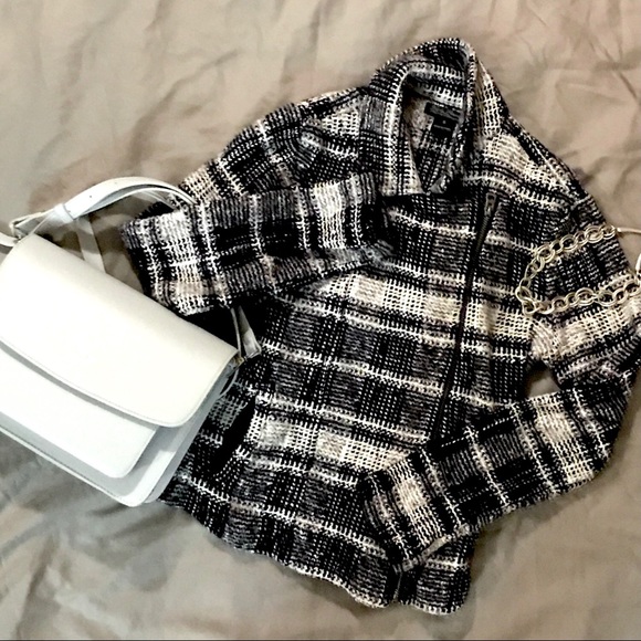 Lucky brand tweed-ish asymmetrical jacket - Picture 1 of 5